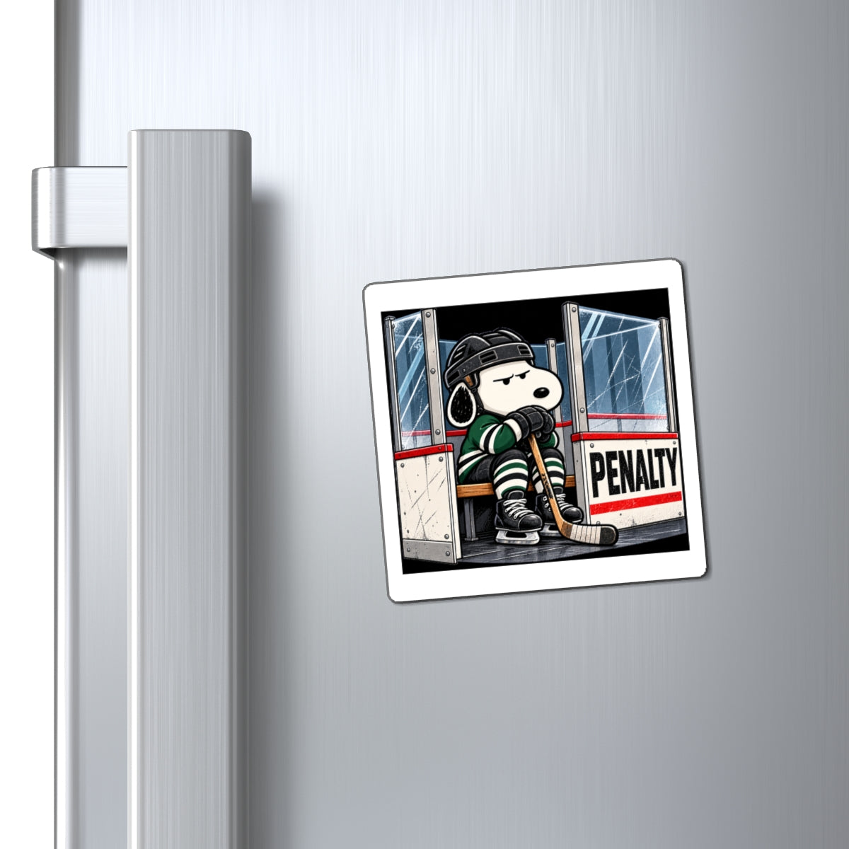 Snoopy Hockey Penalty Box Green - Magnet