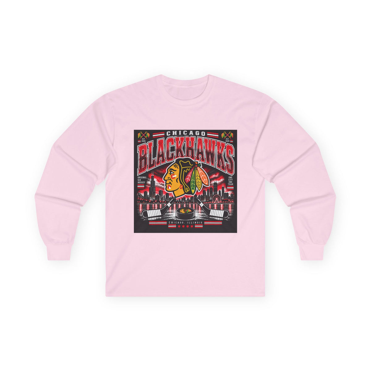 Chicago Blackhawks Heritage - Unisex Ultra Cotton Long Sleeve Tee