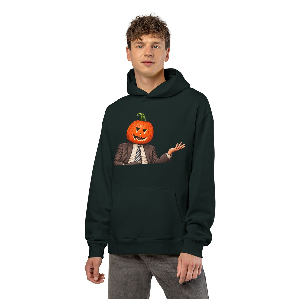 Pumpkin Head Office Cartoon - Hoodie
