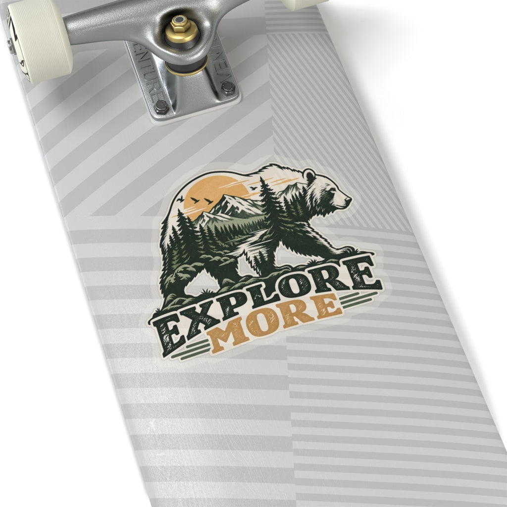 Explore More Bear - Kiss-Cut Sticker
