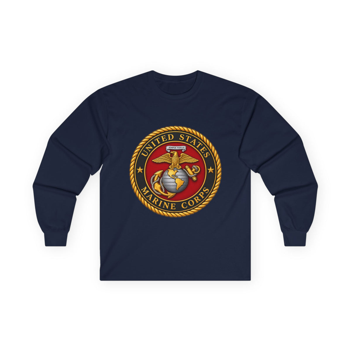 U.S. Marine Corps Emblem - Unisex Ultra Cotton Long Sleeve Tee