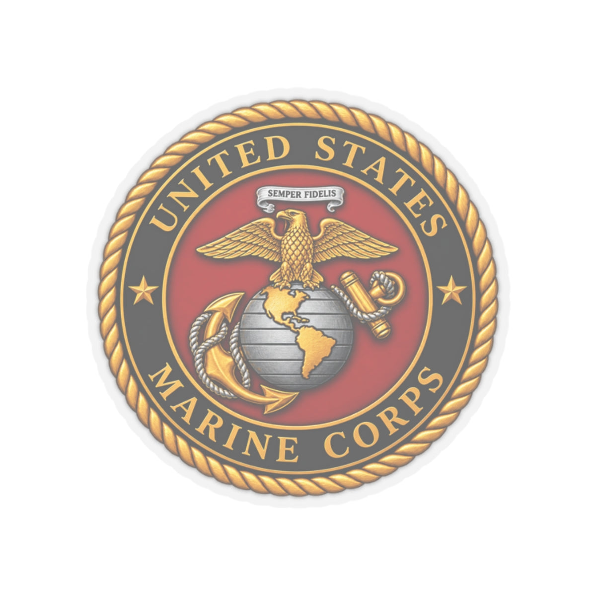 U.S. Marine Corps Emblem - Kiss-Cut Sticker