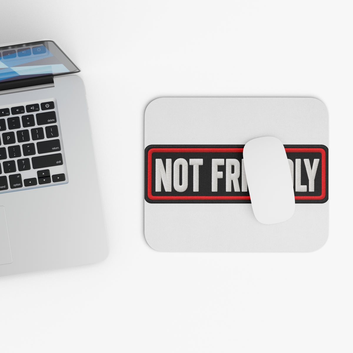 Not Friendly - Service Dog Patch - Mouse Pad