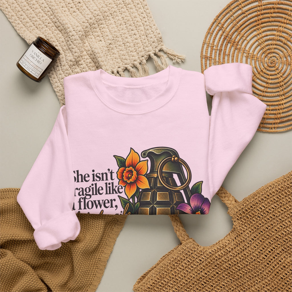 Fragile Like a Bomb - Floral Grenade - Crewneck Sweatshirt