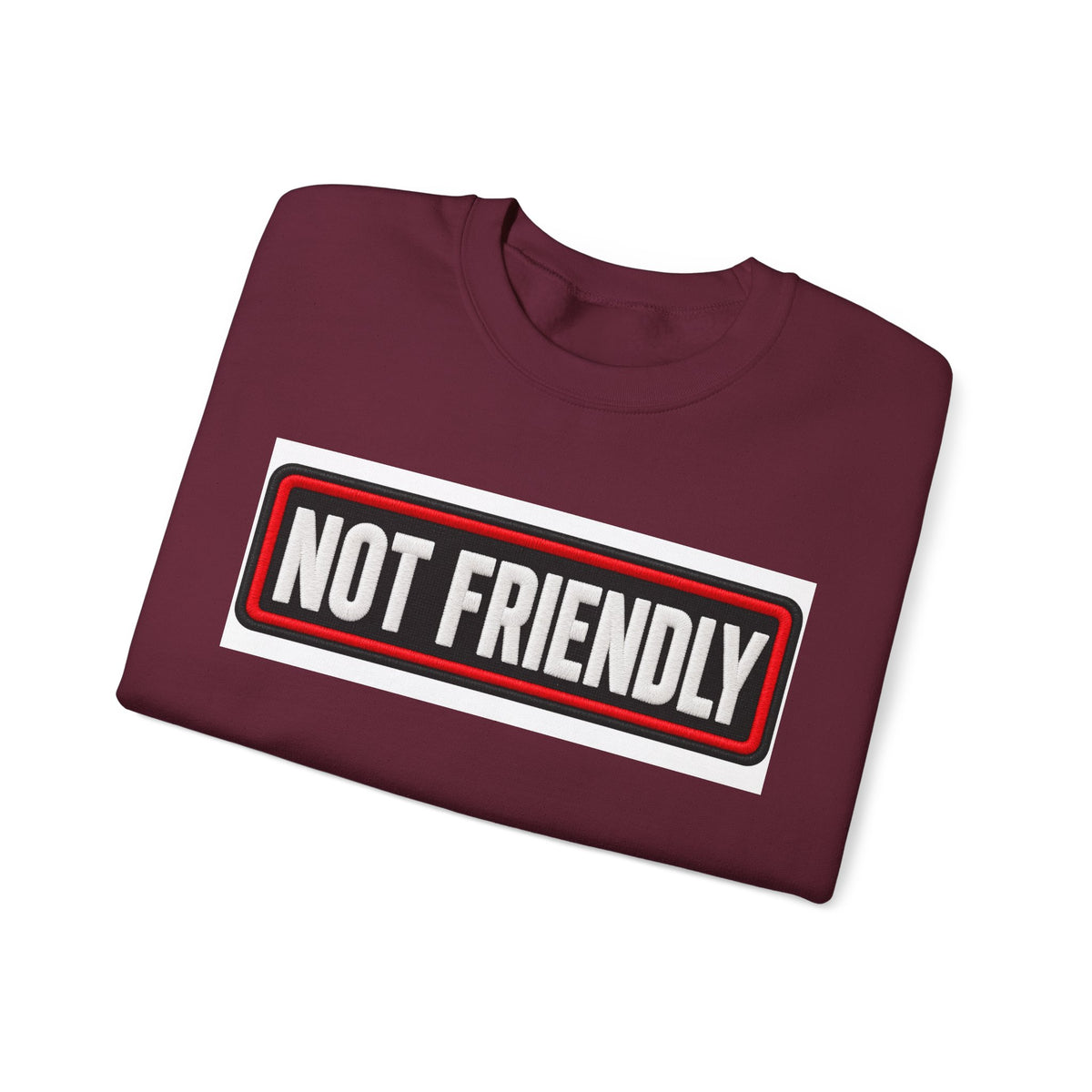 Not Friendly - Service Dog Patch - Crewneck Sweatshirt