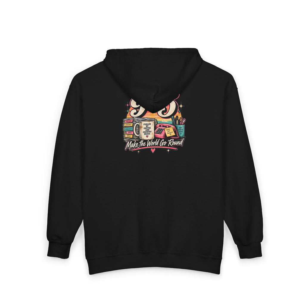 9to5 Make the World Go Round - Full-Zip Hooded Sweatshirt