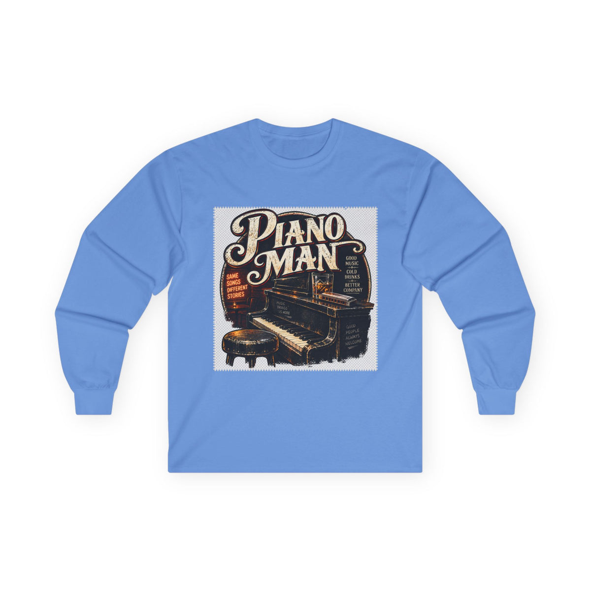 Piano Man Retro Bar - Unisex Ultra Cotton Long Sleeve Tee