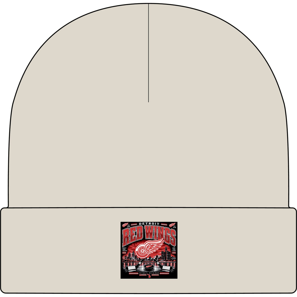Detroit Red Wings Hockey Skyline - AS Colour 1107 Cuff Beanie