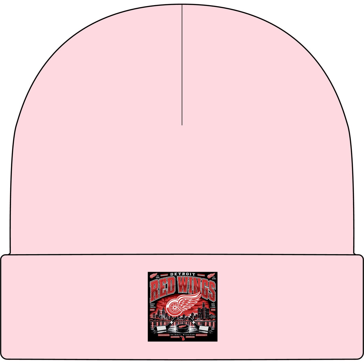Detroit Red Wings Hockey Skyline - AS Colour 1107 Cuff Beanie