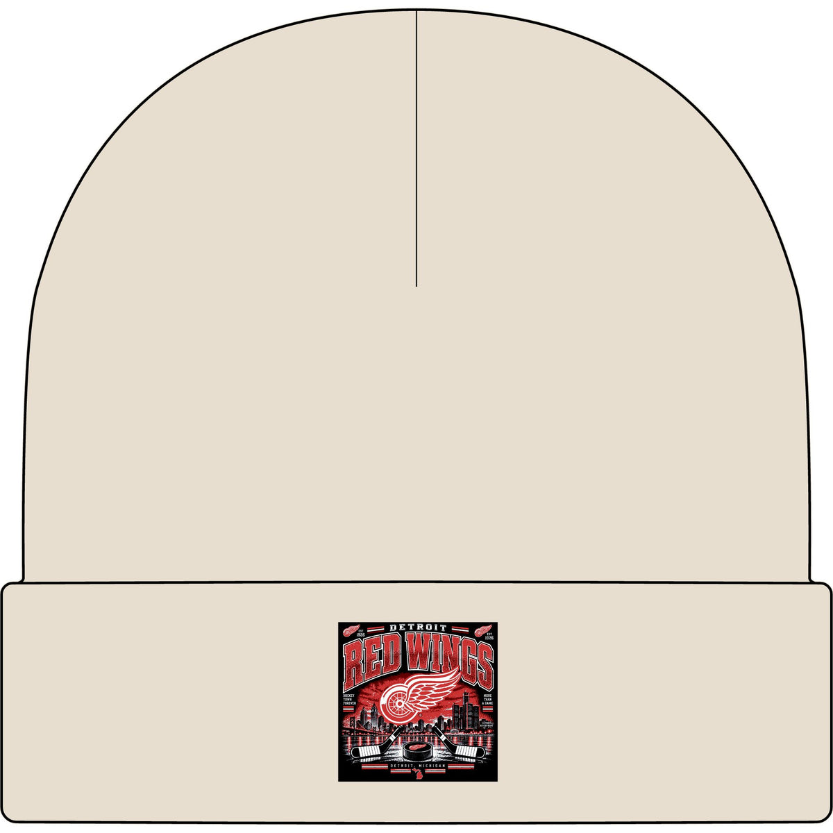 Detroit Red Wings Hockey Skyline - AS Colour 1107 Cuff Beanie