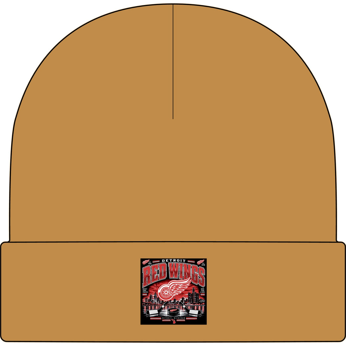 Detroit Red Wings Hockey Skyline - AS Colour 1107 Cuff Beanie