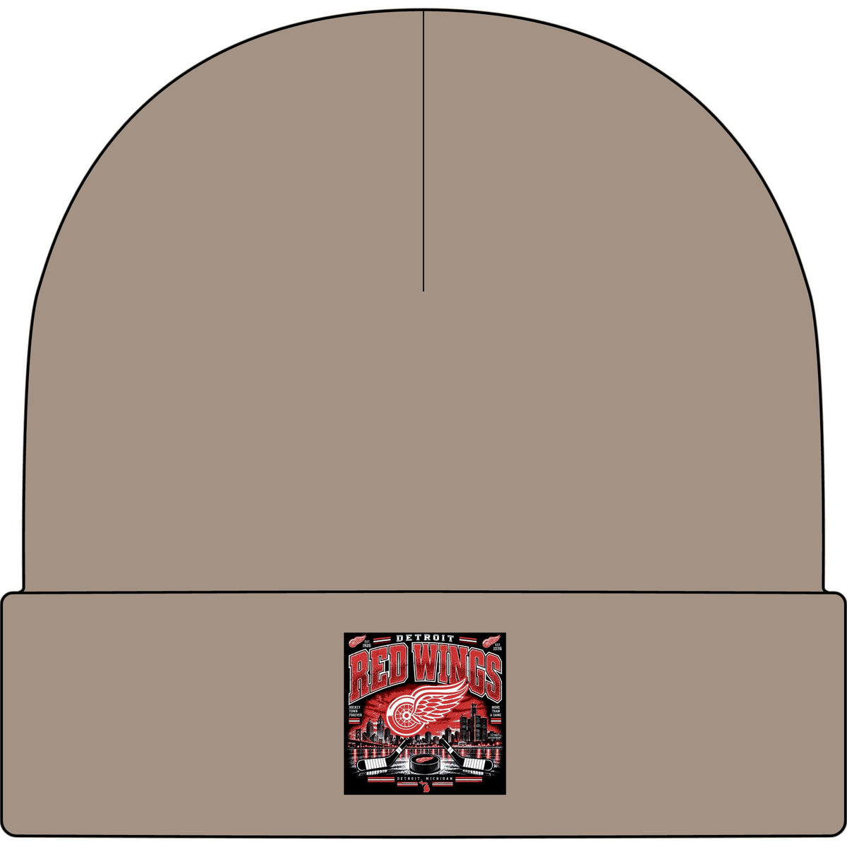 Detroit Red Wings Hockey Skyline - AS Colour 1107 Cuff Beanie