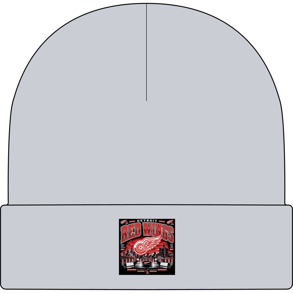 Detroit Red Wings Hockey Skyline - AS Colour 1107 Cuff Beanie