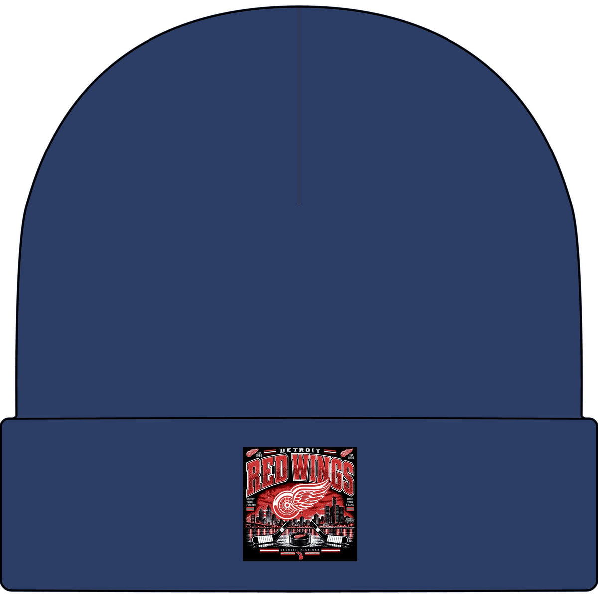 Detroit Red Wings Hockey Skyline - AS Colour 1107 Cuff Beanie
