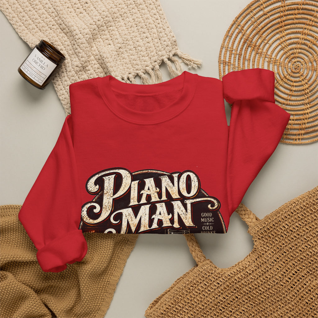 Piano Man Retro Bar - Crewneck Sweatshirt
