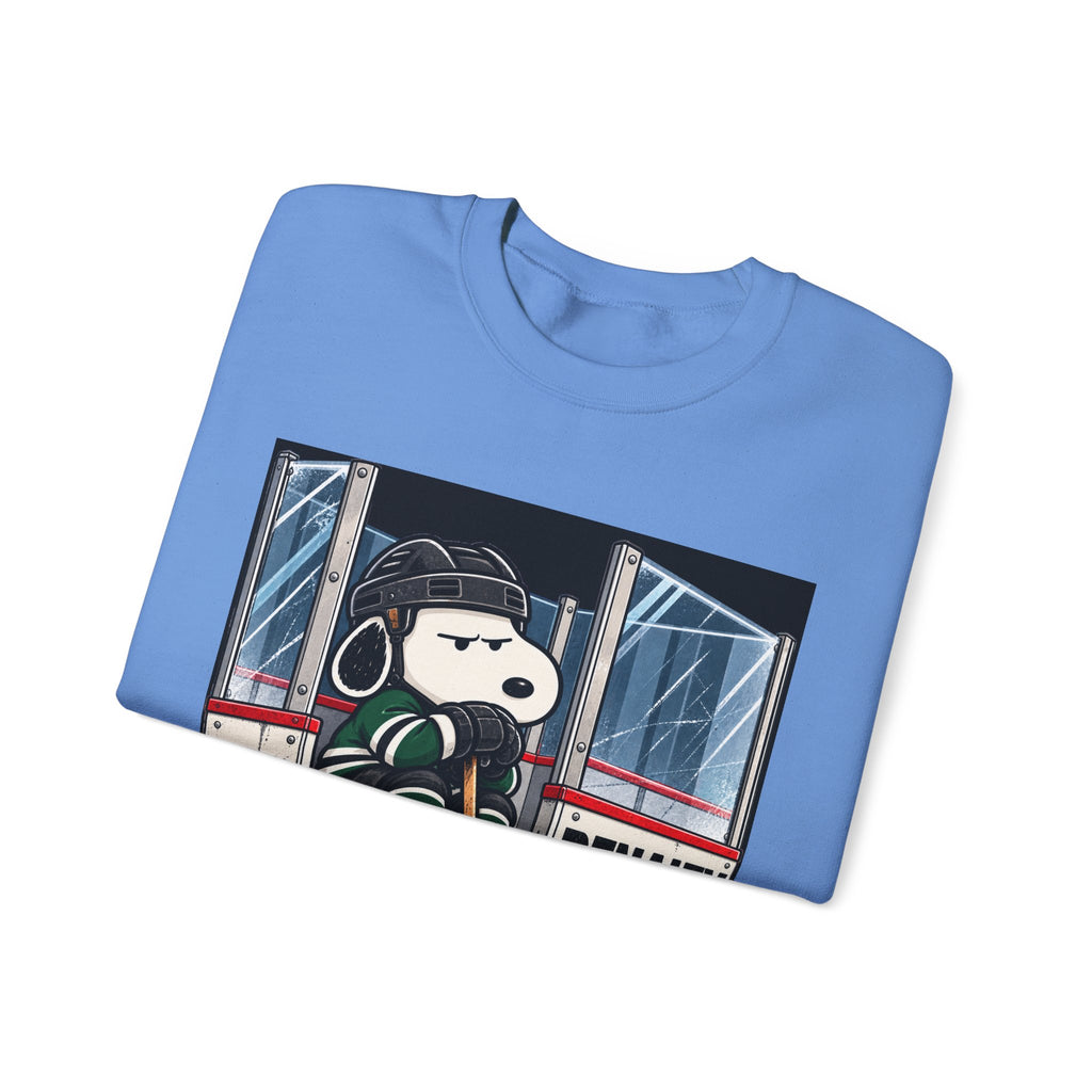 Snoopy Hockey Penalty Box Green - Crewneck Sweatshirt