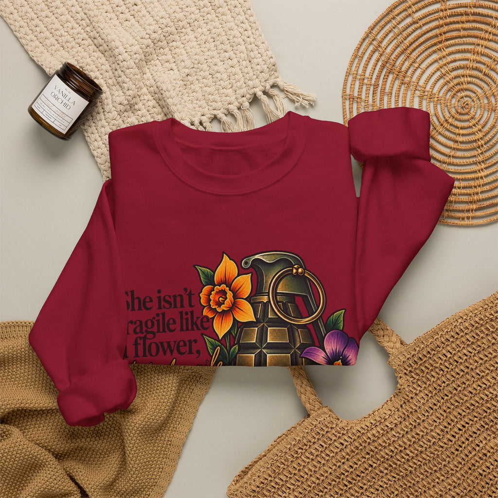 Fragile Like a Bomb - Floral Grenade - Crewneck Sweatshirt