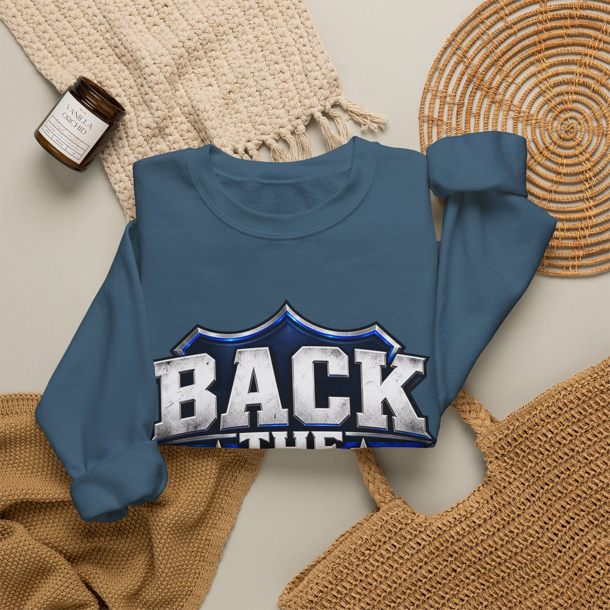 Back the Blue Shield - Crewneck Sweatshirt