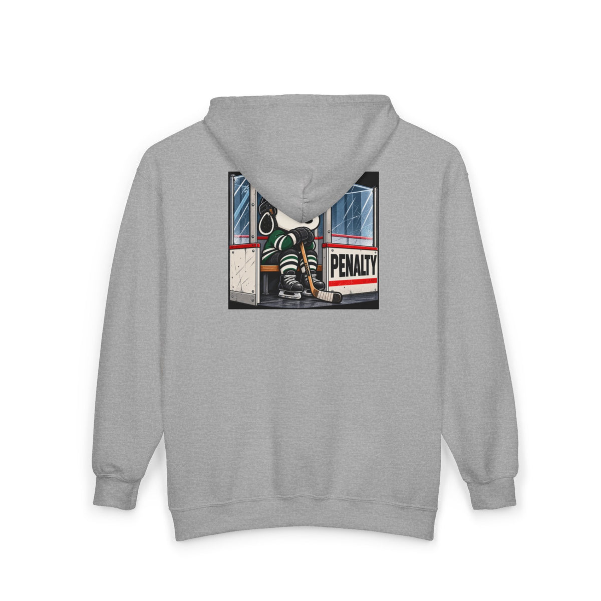 Snoopy Hockey Penalty Box Green - Full-Zip Hooded Sweatshirt