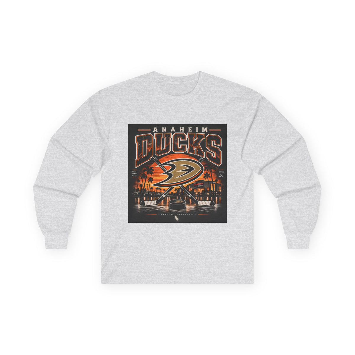 Anaheim Ducks Hockey Nights - Unisex Ultra Cotton Long Sleeve Tee