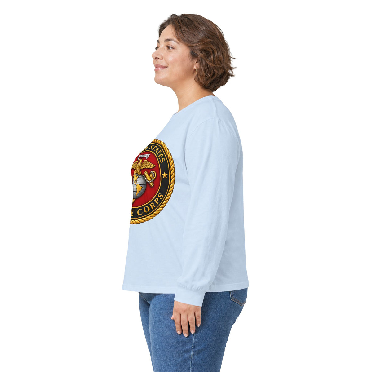 U.S. Marine Corps Emblem - Unisex Ultra Cotton Long Sleeve Tee