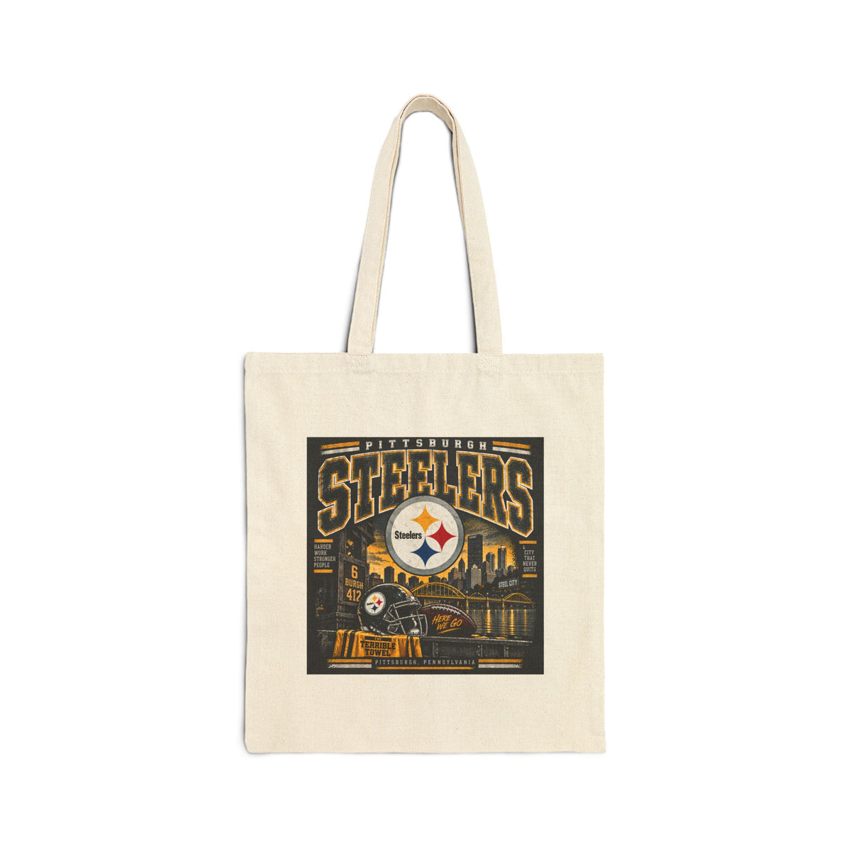 Pittsburgh Steelers Steel City Pride - Canvas Tote