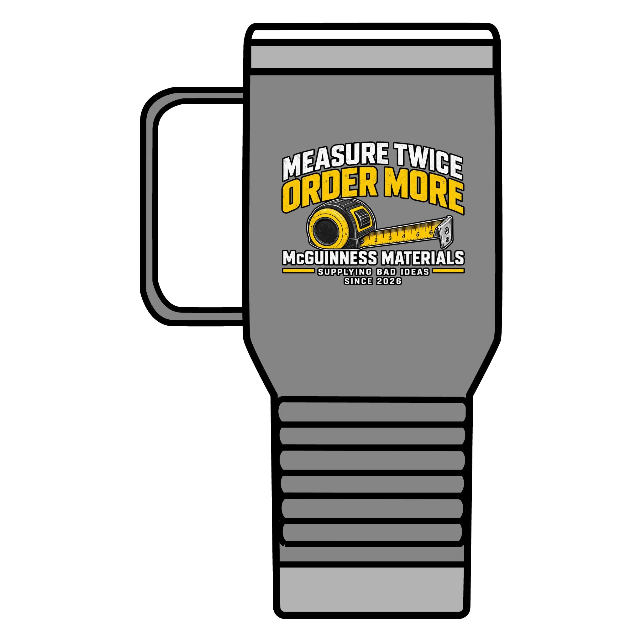 Measure Twice Order More 20oz Insulated Mug - GEOMETRY TEST v2