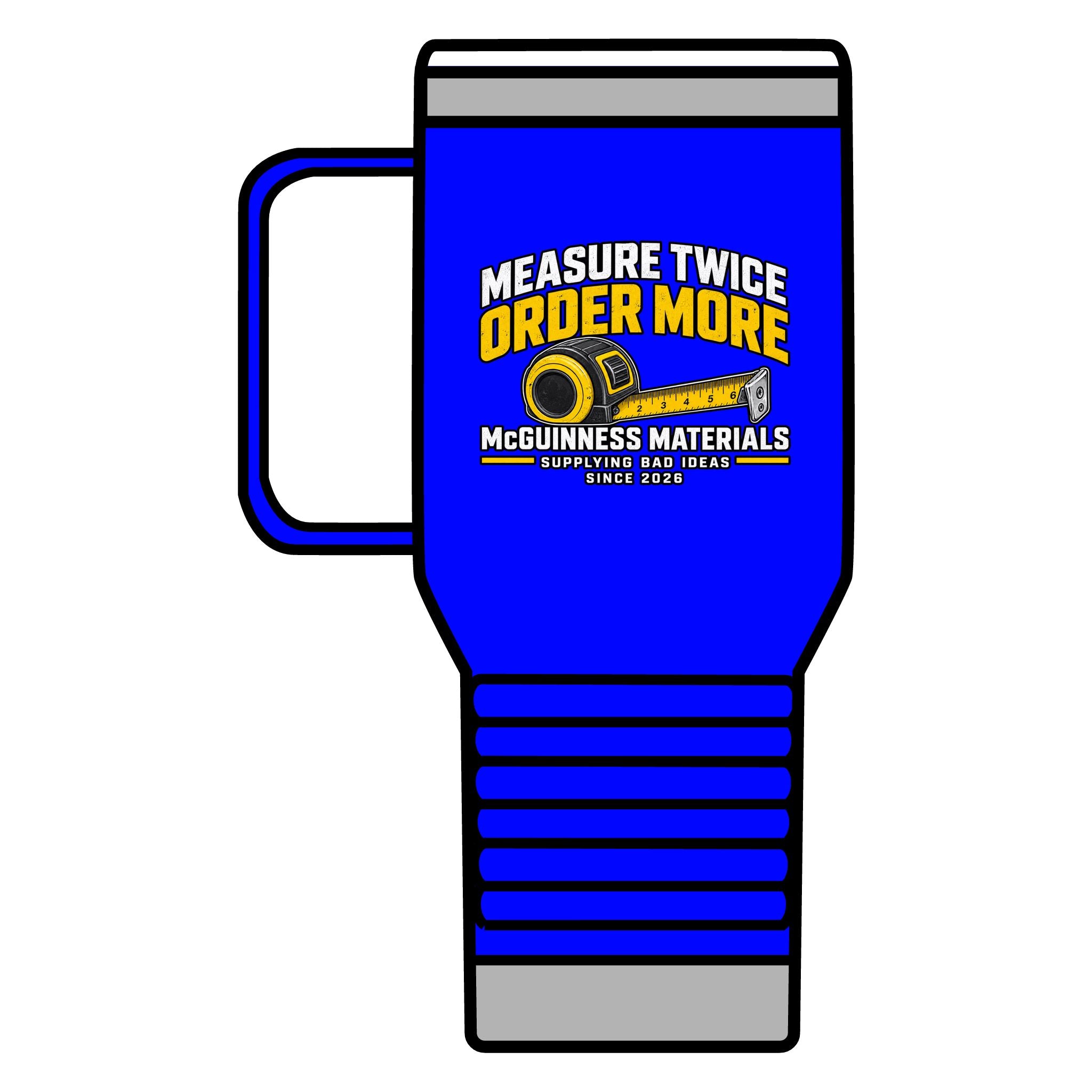 Measure Twice Order More 20oz Insulated Mug - GEOMETRY TEST v2