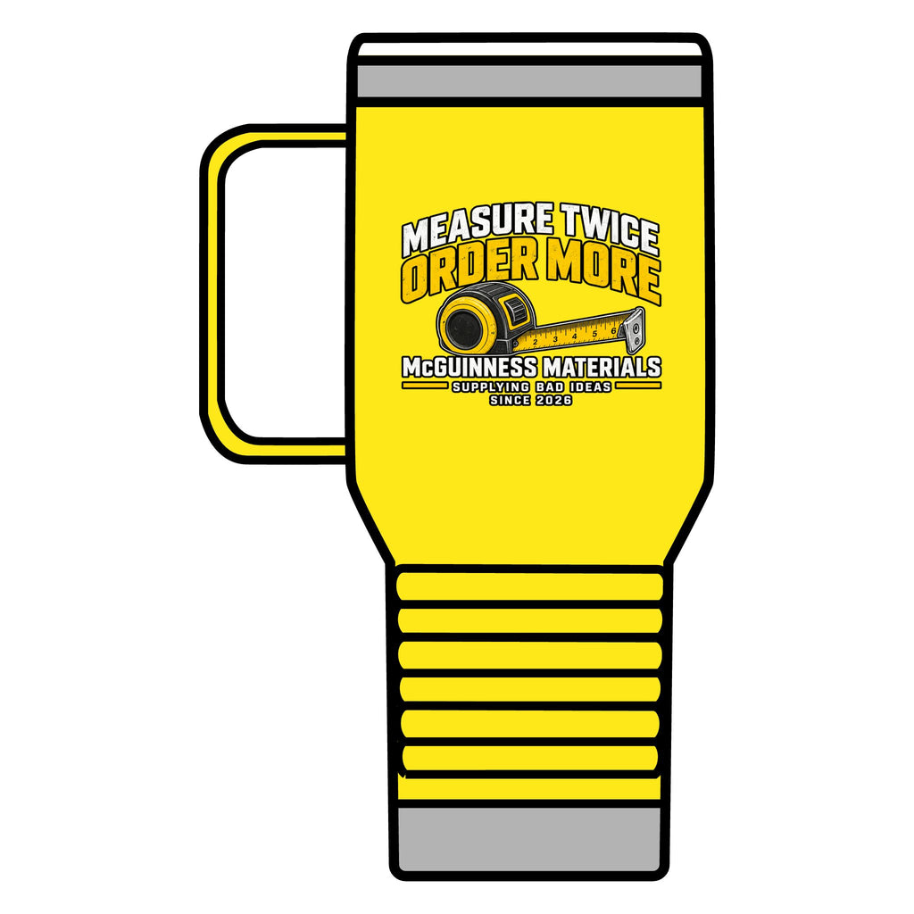 Measure Twice Order More 20oz Insulated Mug - GEOMETRY TEST v2