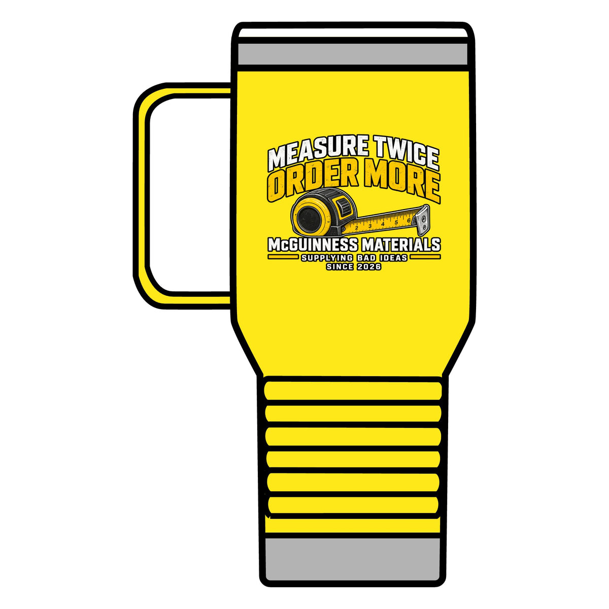 Measure Twice Order More 20oz Insulated Mug - GEOMETRY TEST v2