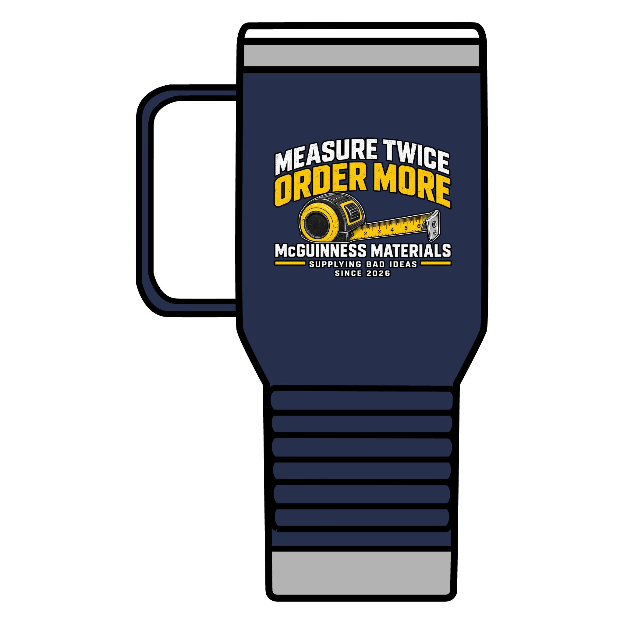 Measure Twice Order More 20oz Insulated Mug - GEOMETRY TEST v2