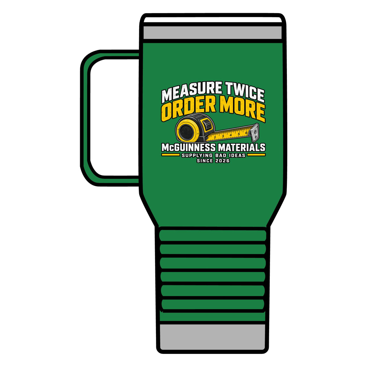 Measure Twice Order More 20oz Insulated Mug - GEOMETRY TEST v2
