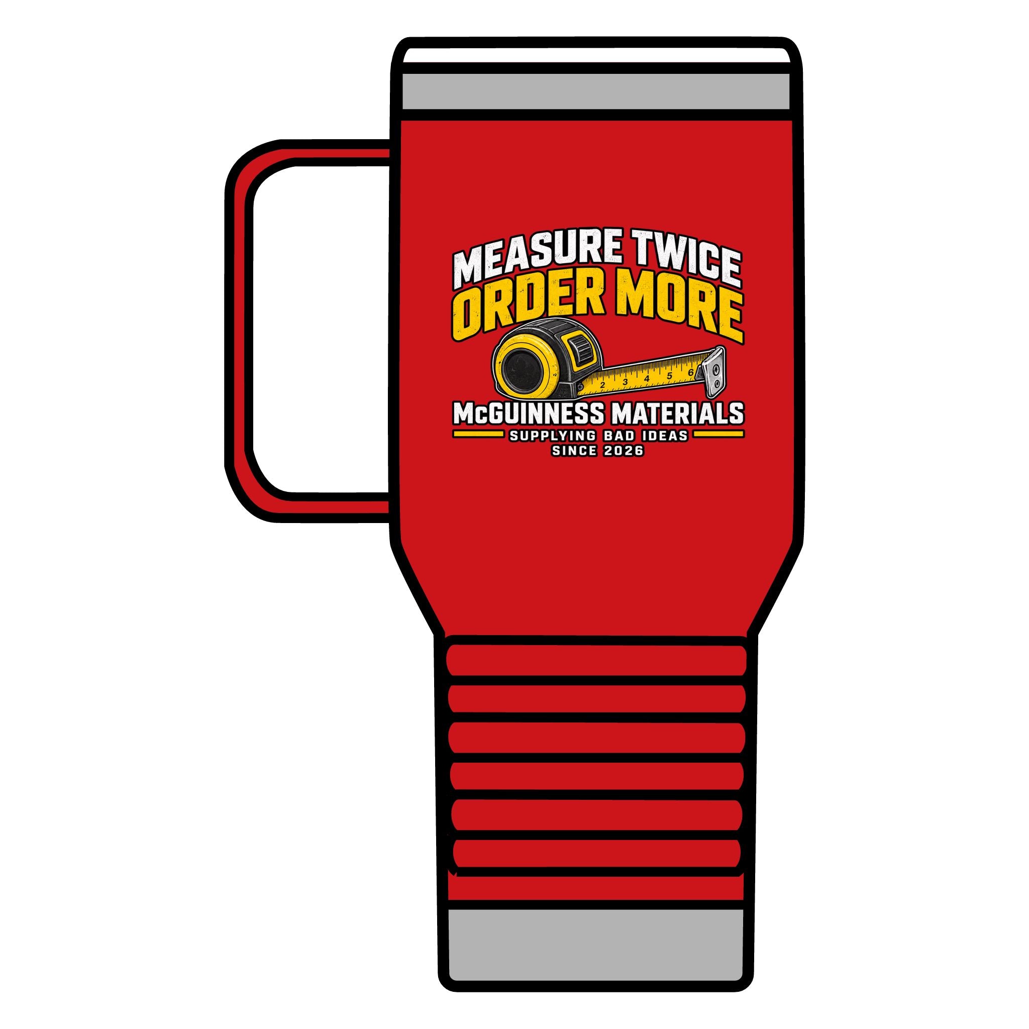 Measure Twice Order More 20oz Insulated Mug - GEOMETRY TEST v2