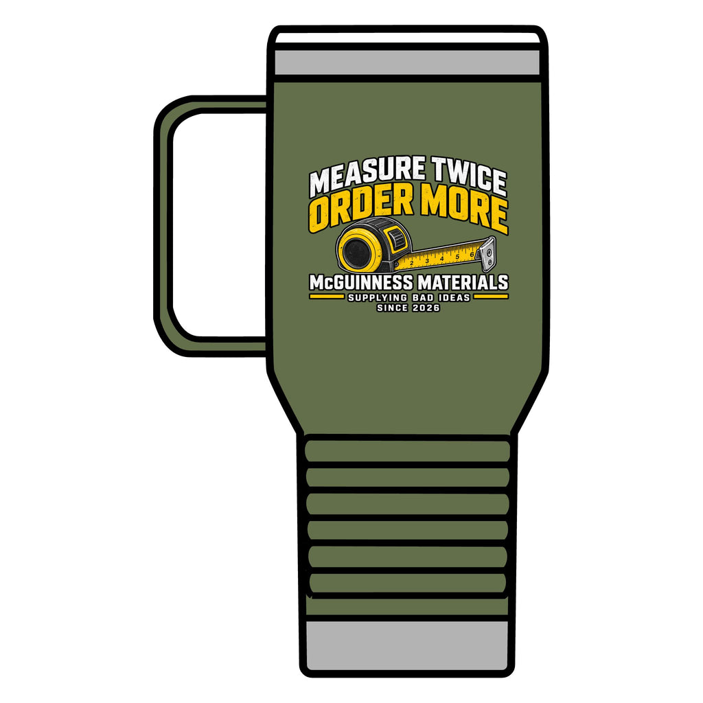 Measure Twice Order More 20oz Insulated Mug - GEOMETRY TEST v2