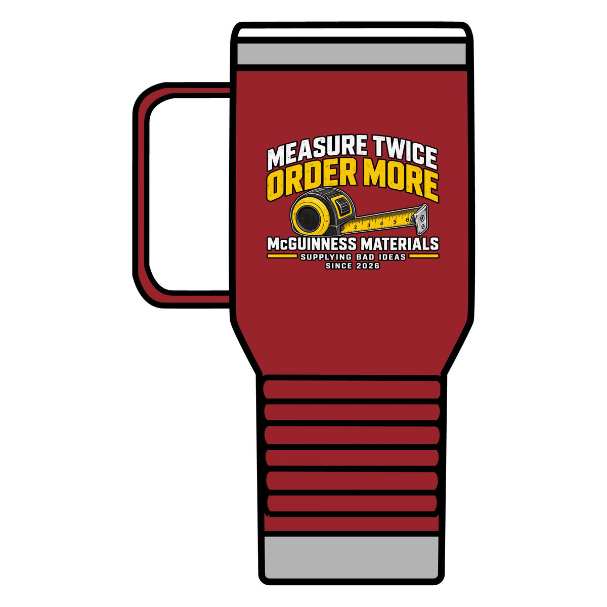 Measure Twice Order More 20oz Insulated Mug - GEOMETRY TEST v2