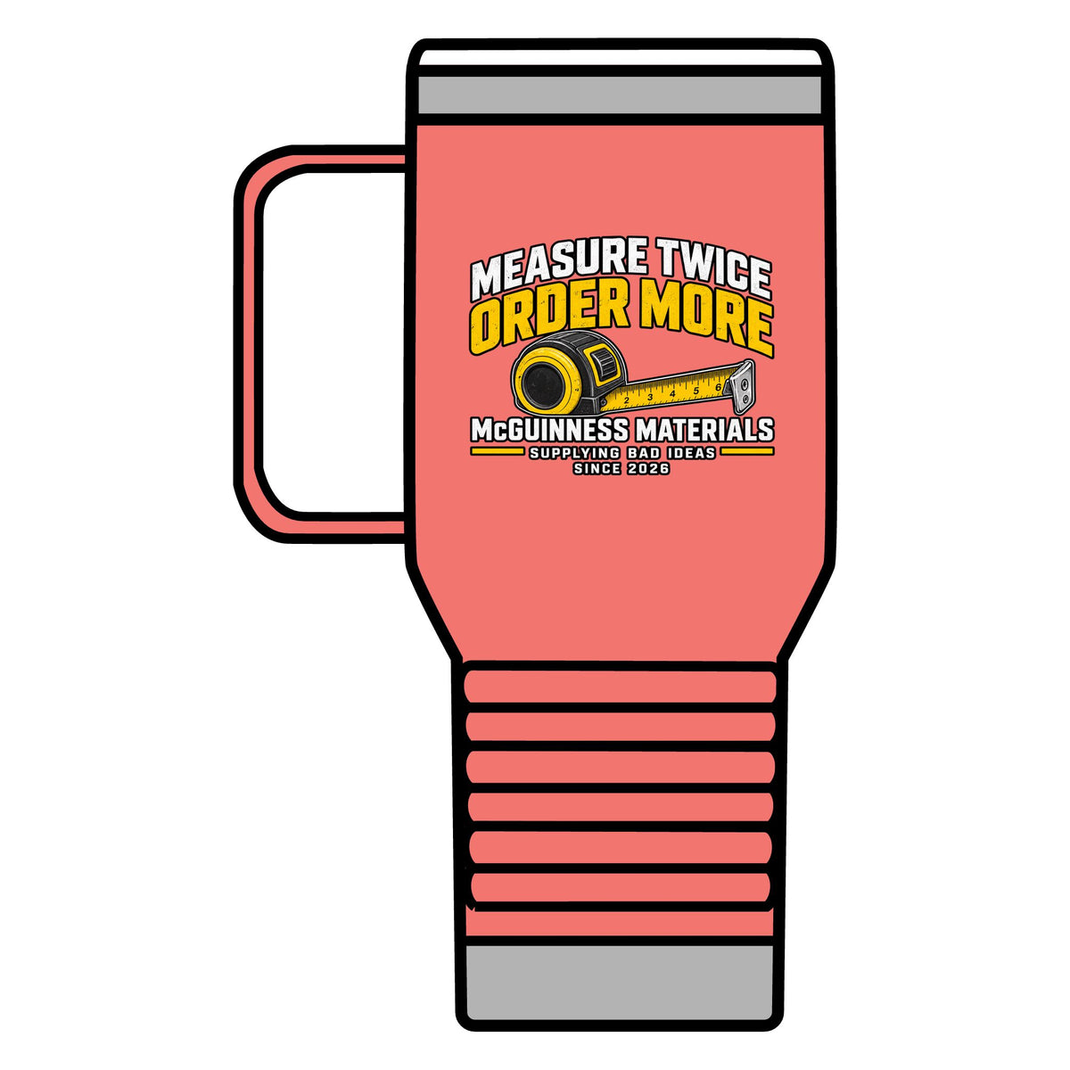 Measure Twice Order More 20oz Insulated Mug - GEOMETRY TEST v2