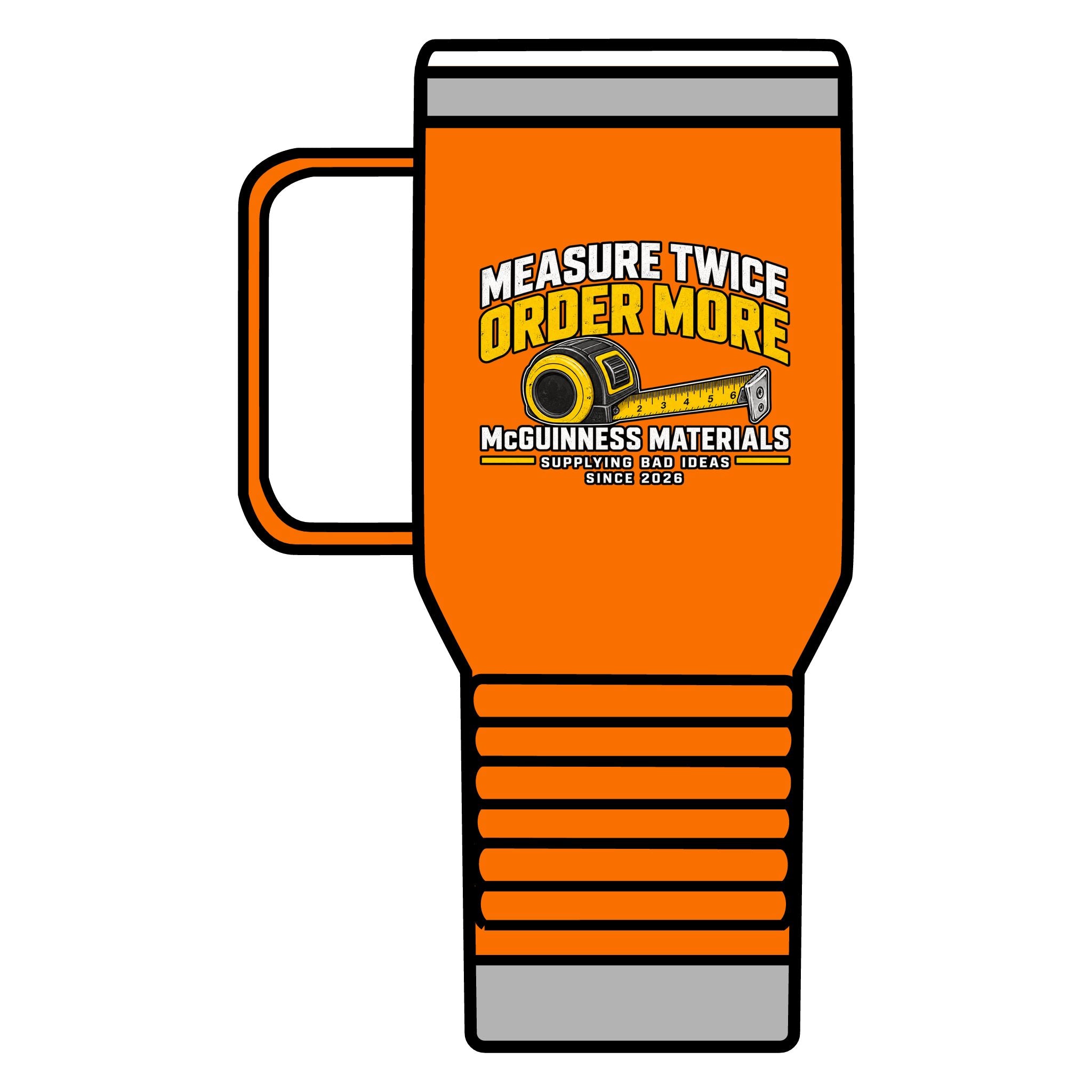 Measure Twice Order More 20oz Insulated Mug - GEOMETRY TEST v2