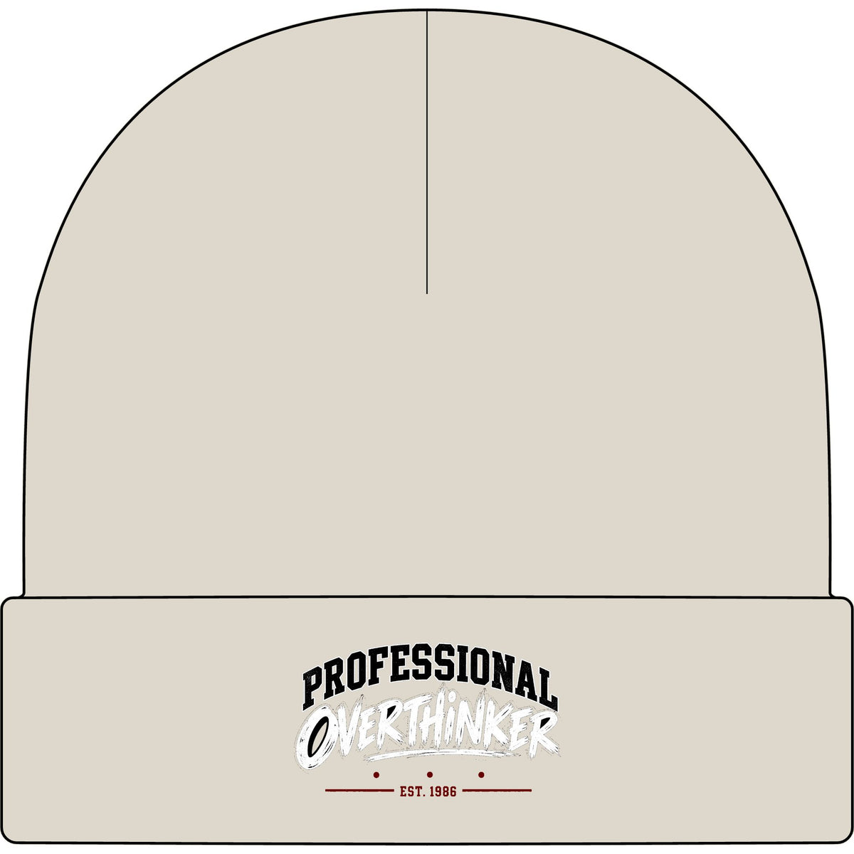 Professional Overthinker - AS Colour 1107 Cuff Beanie