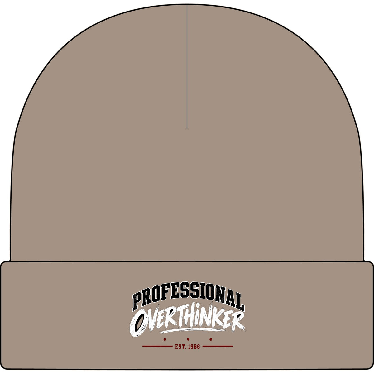 Professional Overthinker - AS Colour 1107 Cuff Beanie