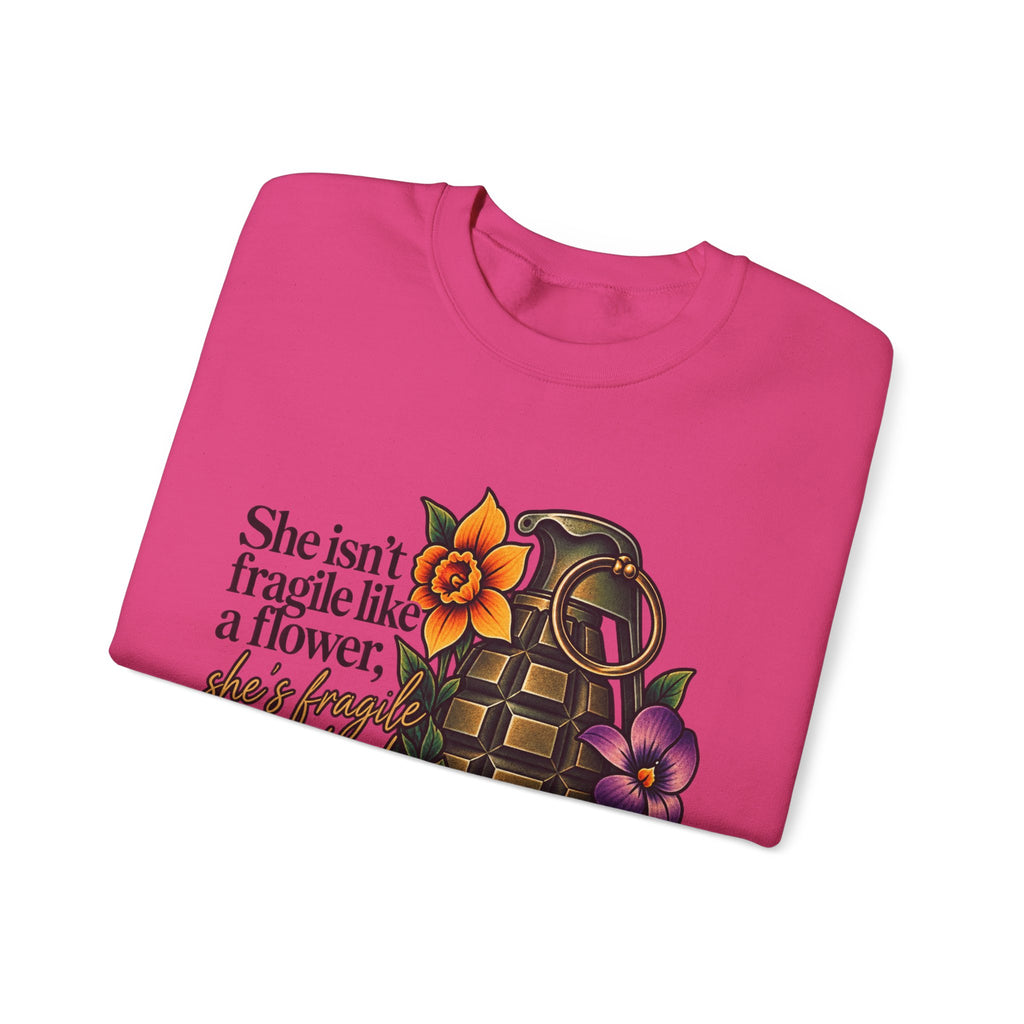 Fragile Like a Bomb - Floral Grenade - Crewneck Sweatshirt