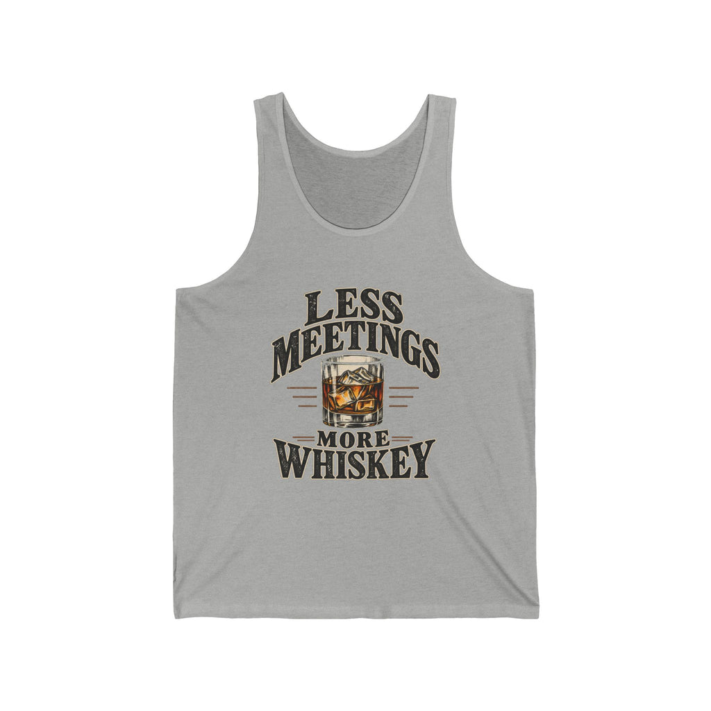 Less Meetings More Whiskey - Athletic Tank