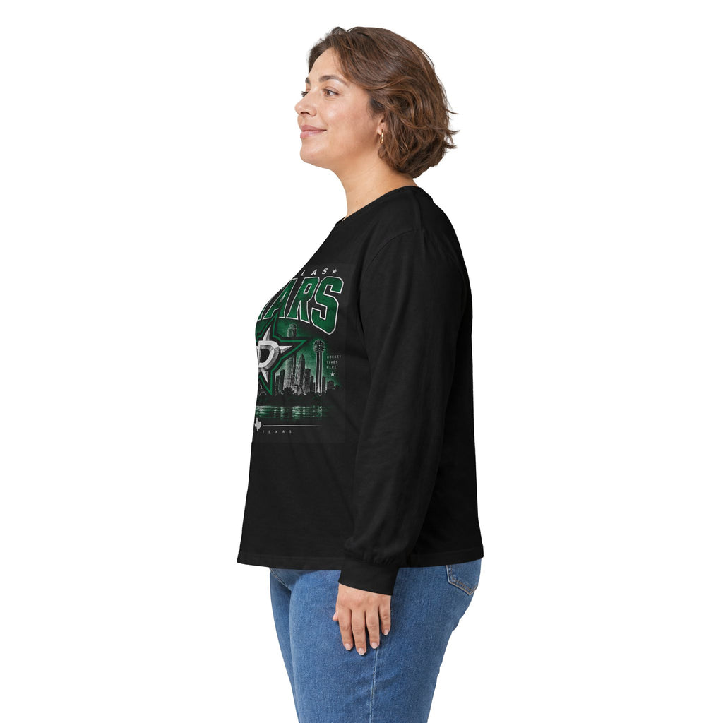 Dallas Stars Skyline Tee - Unisex Ultra Cotton Long Sleeve Tee