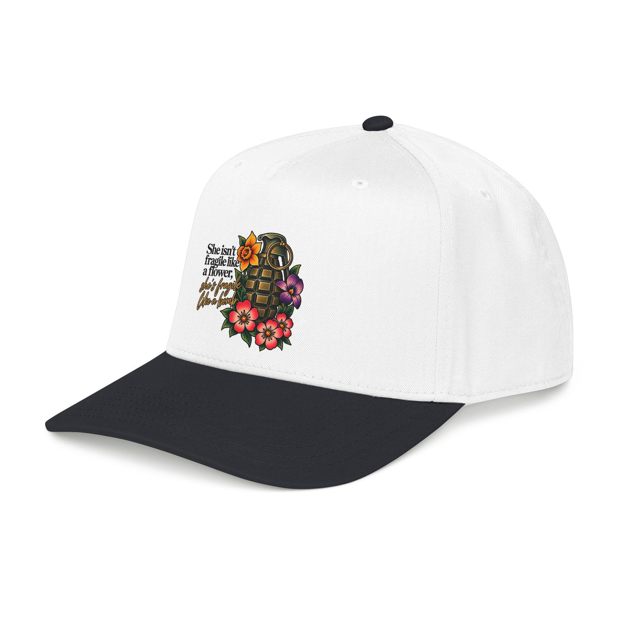 Fragile Like a Bomb - Floral Grenade - OTTO Baseball Hat