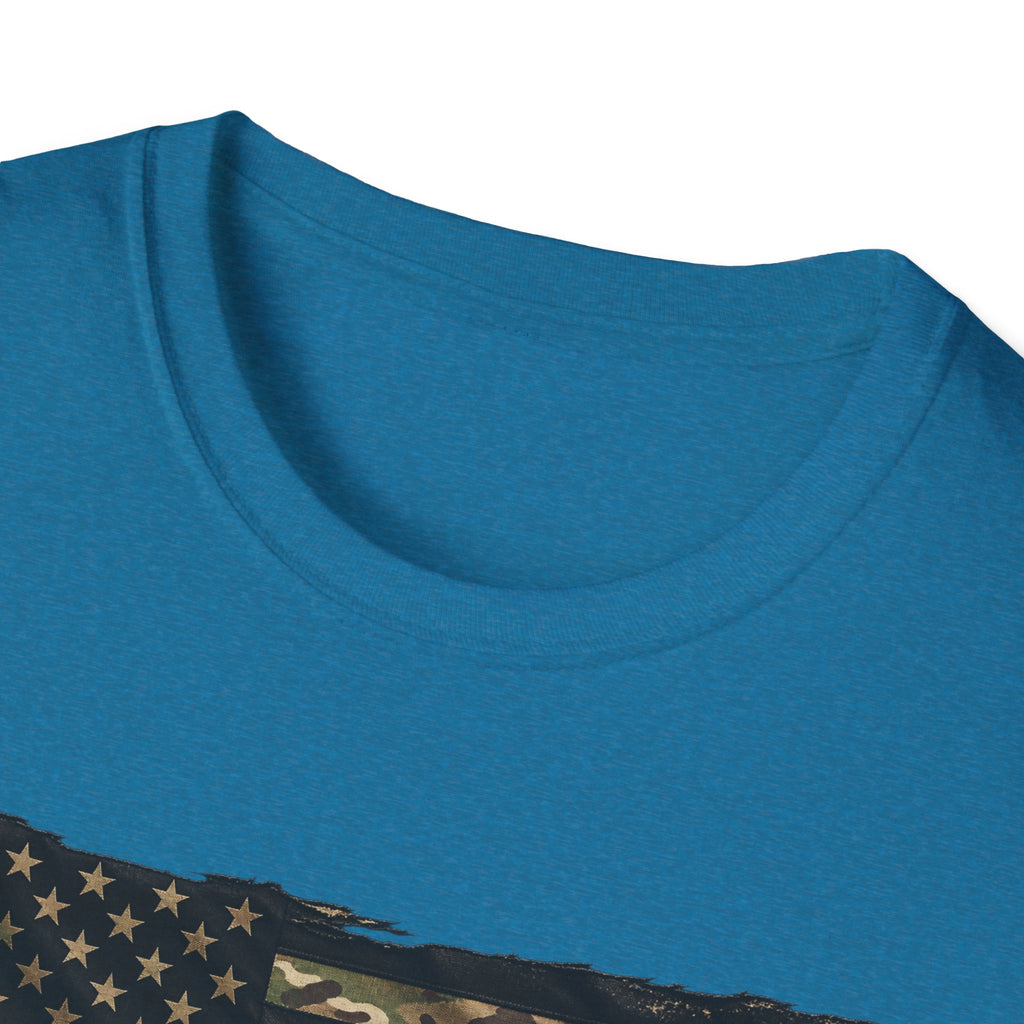 Black and Multicam American Flag - Classic Tee