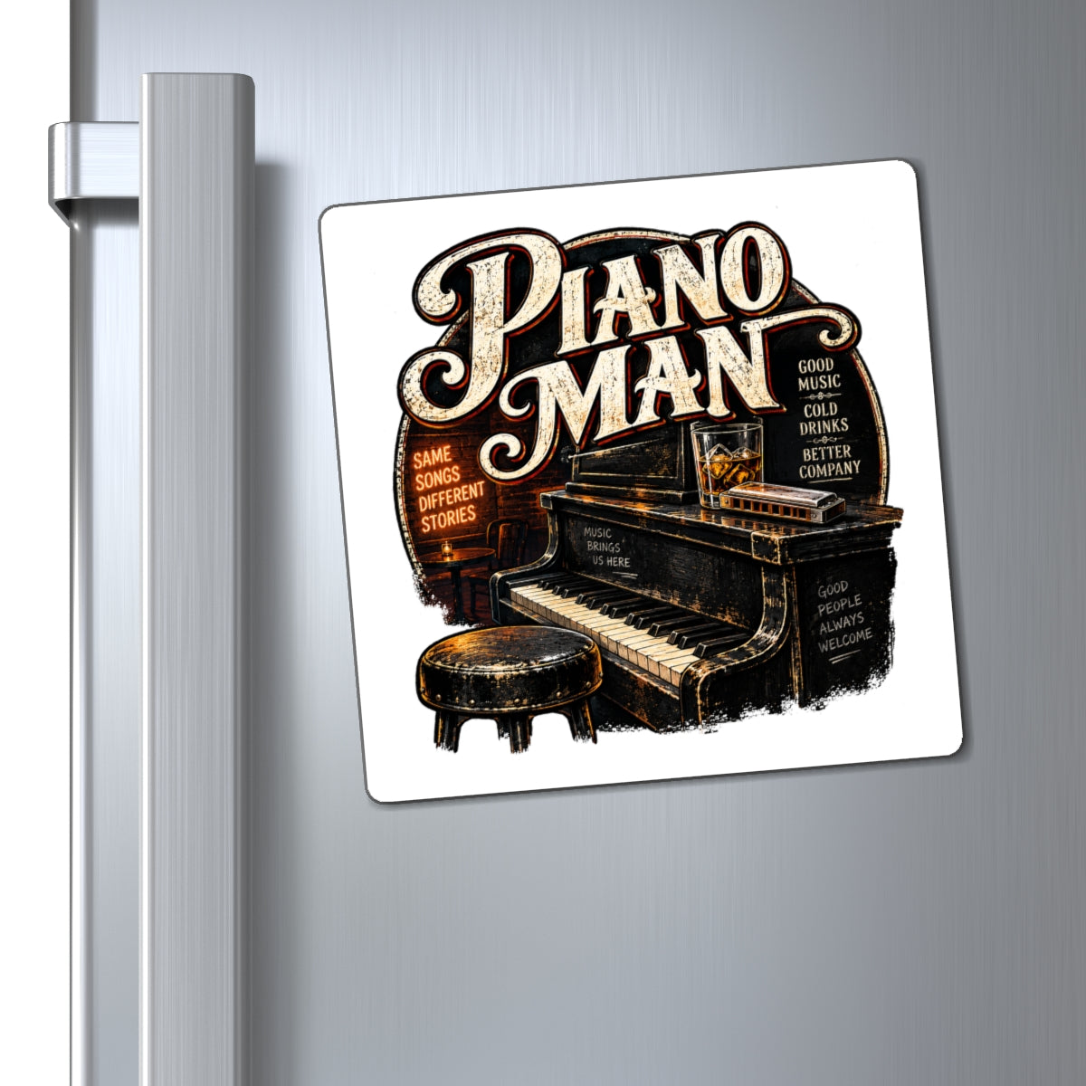 Piano Man Retro Bar - Magnet