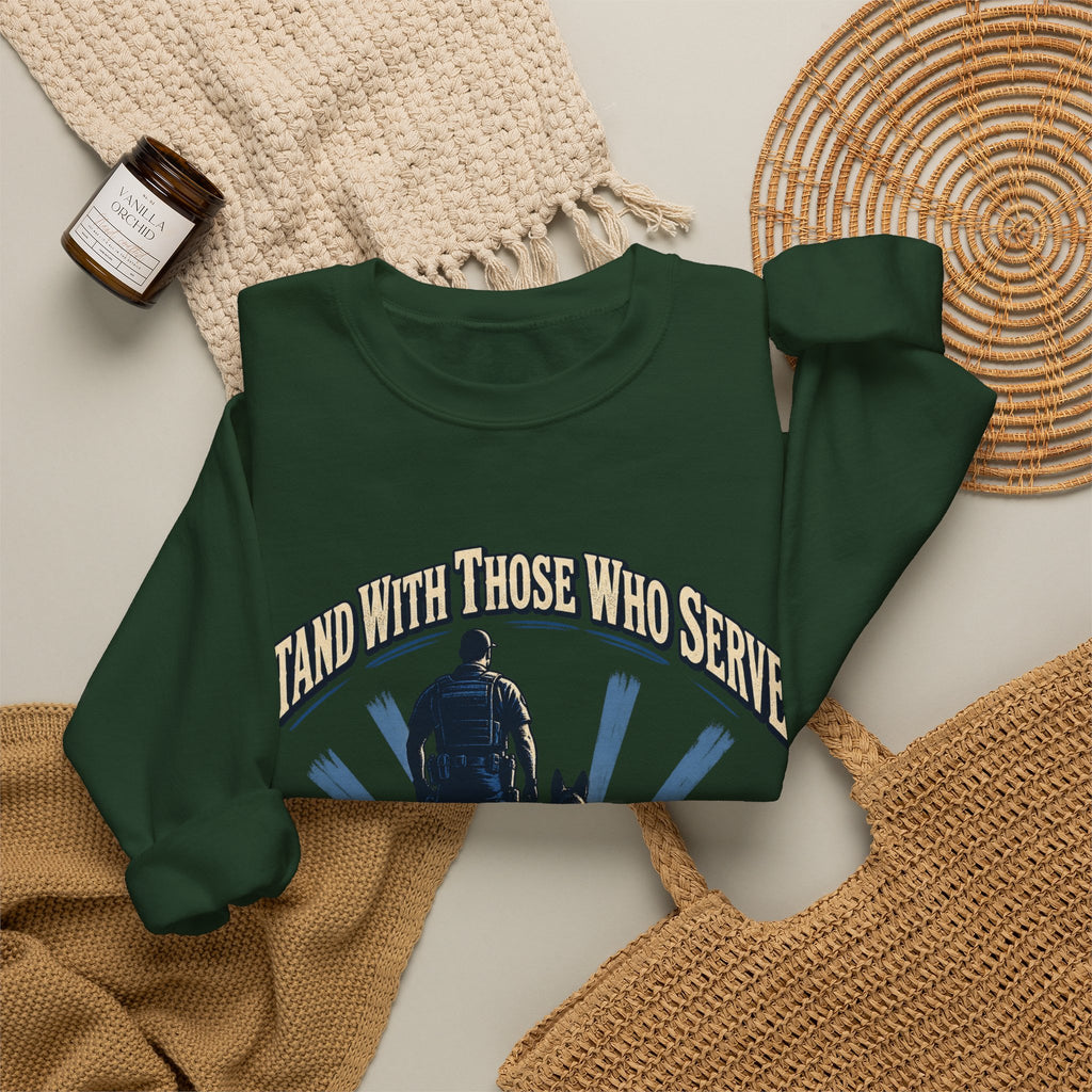 Stand With Those Who Serve Police K9 - Crewneck Sweatshirt