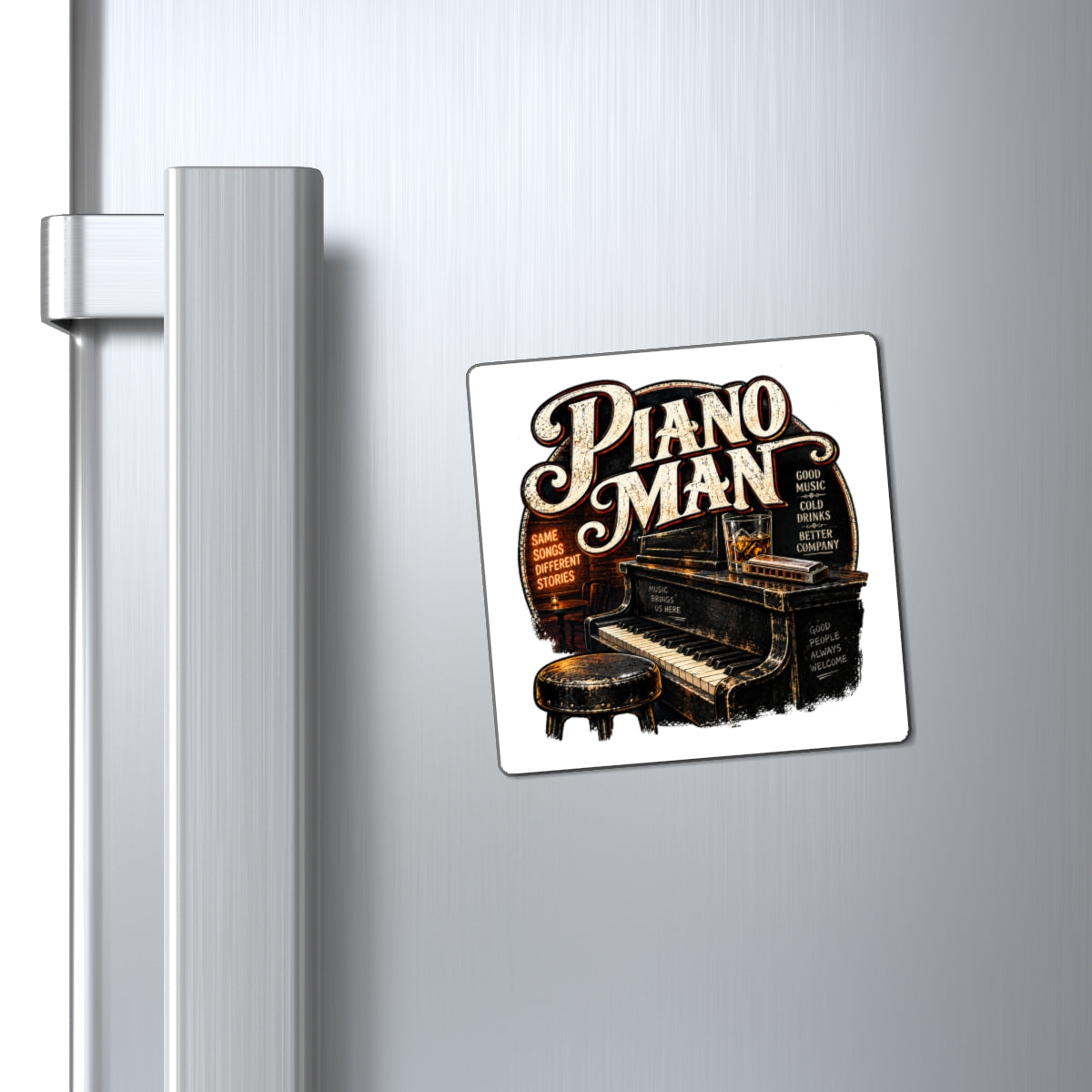Piano Man Retro Bar - Magnet