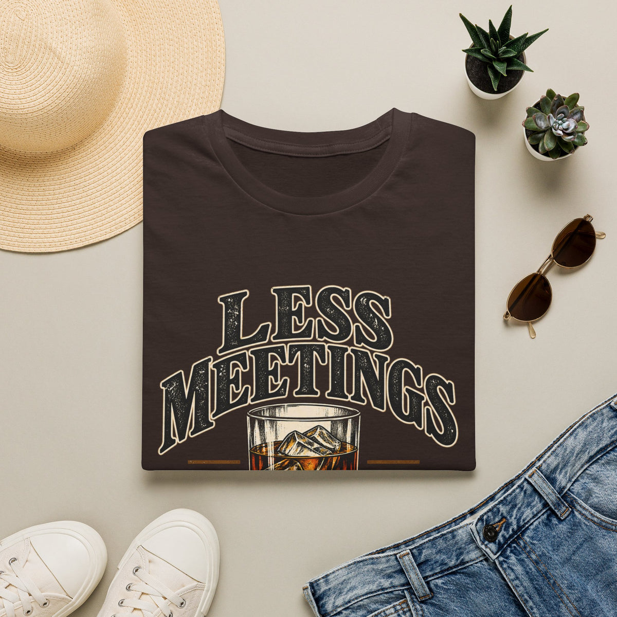 Less Meetings More Whiskey - Classic Tee