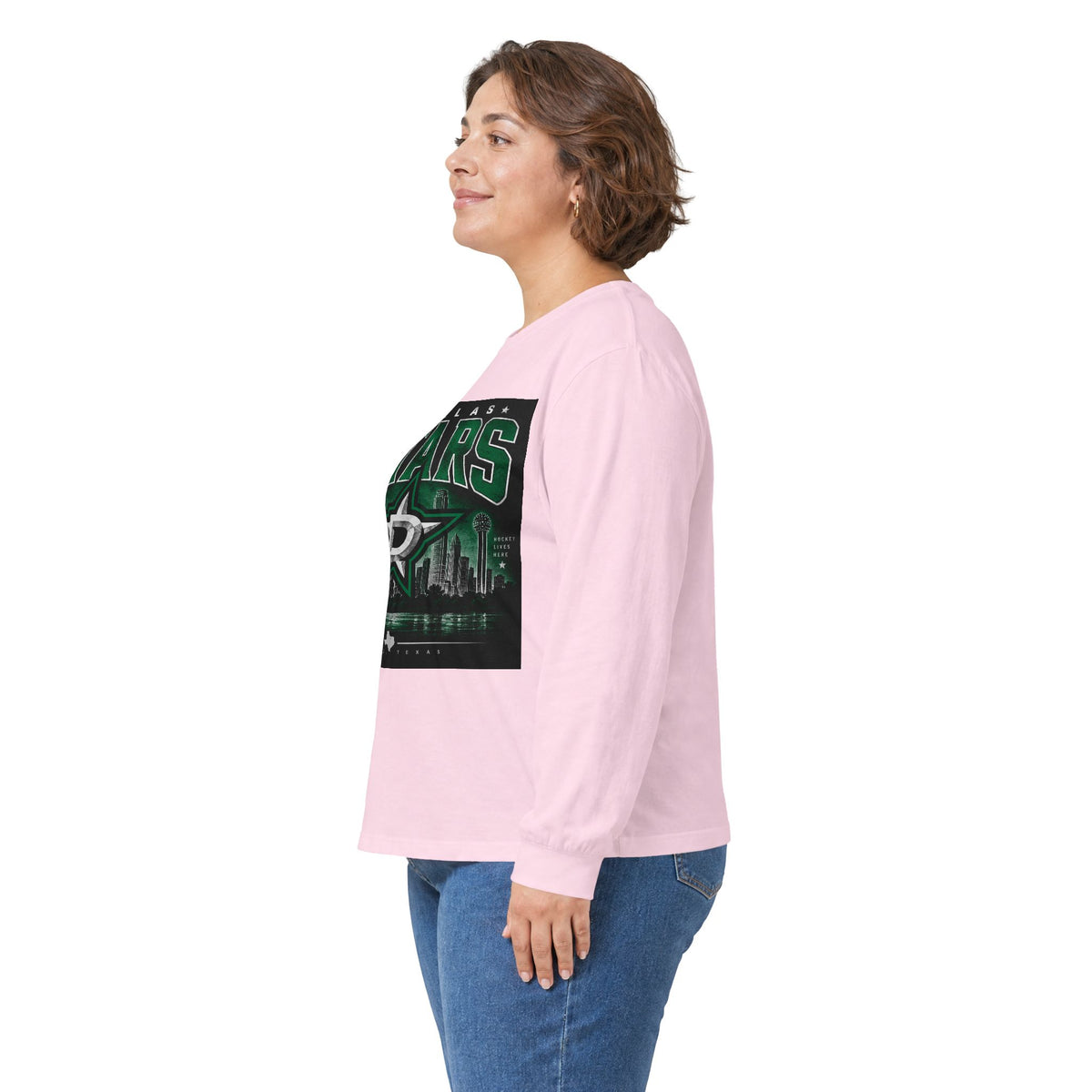 Dallas Stars Skyline Tee - Unisex Ultra Cotton Long Sleeve Tee
