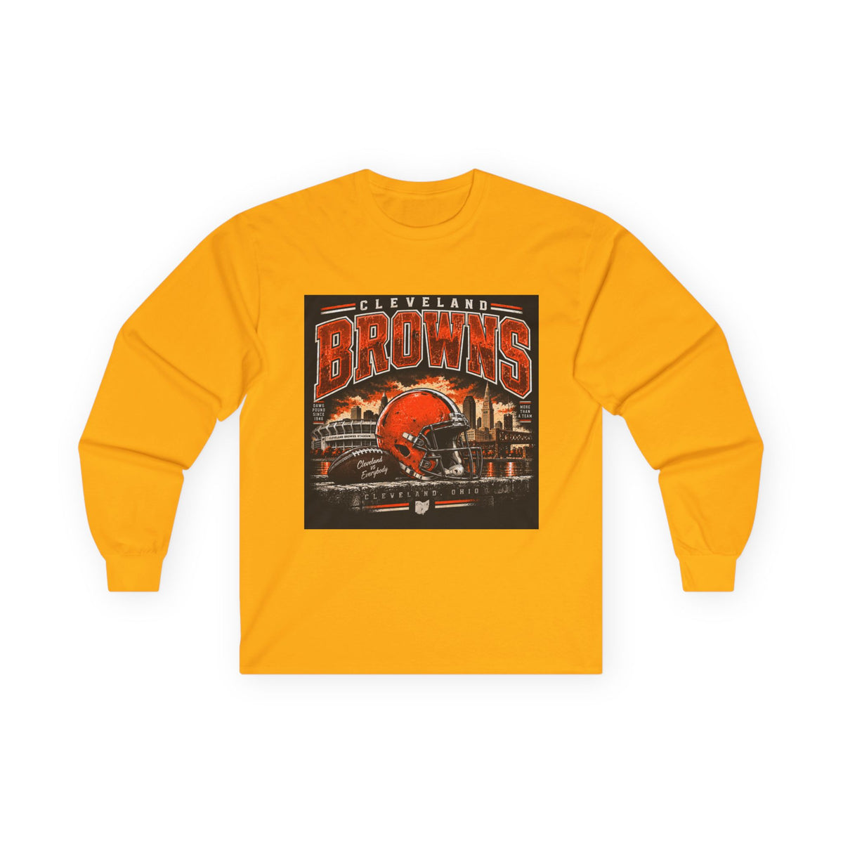 Cleveland Browns Skyline - Unisex Ultra Cotton Long Sleeve Tee